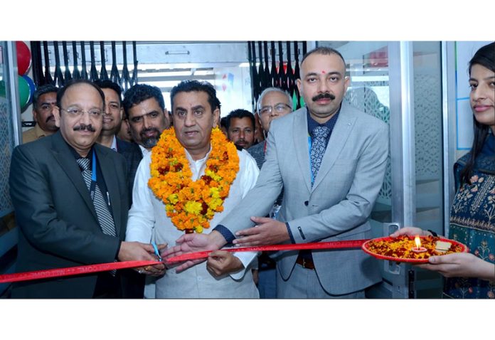 MLA Rajiv Jasrotia inaugurating a branch of J&K Bank in Kathua on Tuesday. MLA Rajiv Jasrotia inaugurating a branch of J&K Bank in Kathua on Tuesday.