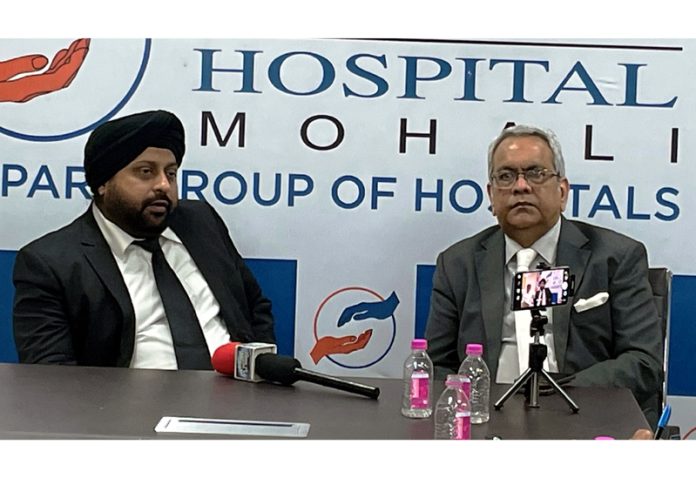 Chairman and Director, Robotic Arthroplasty Center of Excellence, Dr Bhanu Pratap Singh Saluja, addressing media persons. Chairman and Director, Robotic Arthroplasty Center of Excellence, Dr Bhanu Pratap Singh Saluja, addressing media persons.