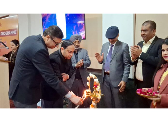 Rajan Sharma, General Manager (SICOP) during a function held in Jammu on Thursday.