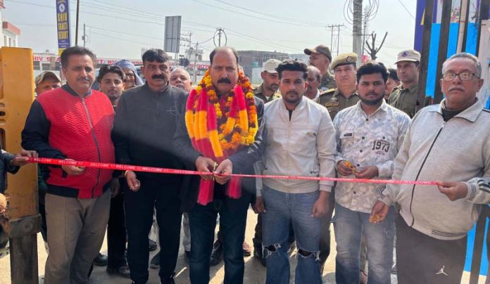 MLA Bishnah, Dr. Rajiv Kumar Bhagat inaugurating development projects in Chak Murar.