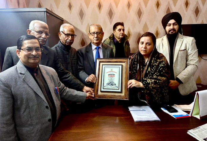 Vivekananda Hospital management committee meeting with Health Minister Sakina Itoo.