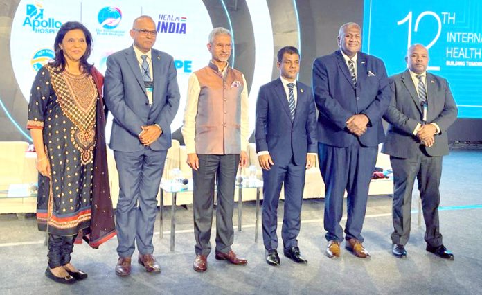 Dignitaries posing for a group photograph during an event organized by Apollo Hospitals on Thursday. Dignitaries posing for a group photograph during an event organized by Apollo Hospitals on Thursday.