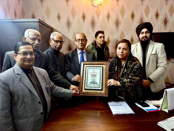 Vivekananda Hospital management committee meeting with Health Minister Sakina Itoo.