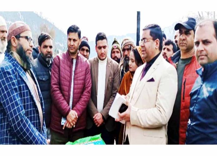 DC Kishtwar during public outreach camp on Saturday.