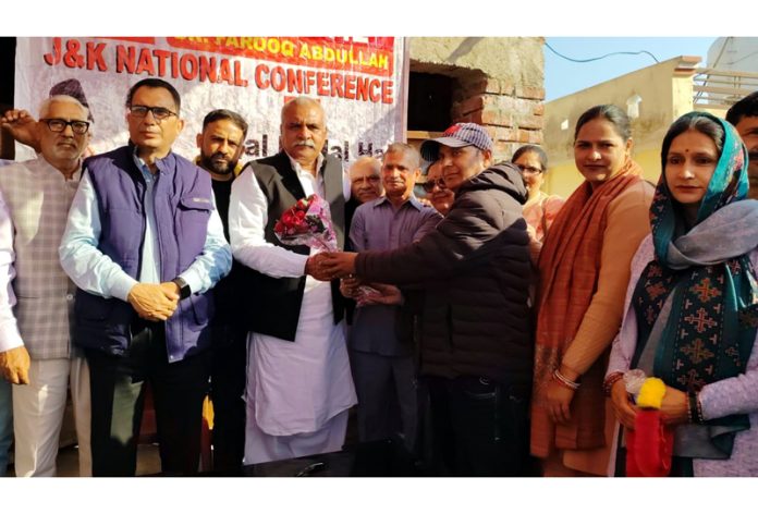 NC leaders during a meeting at village Dhon Chack in Chhamb Assembly Segment. NC leaders during a meeting at village Dhon Chack in Chhamb Assembly Segment.