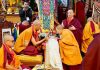 The enthronement ceremony of Khanchen Rinpoche Konchok Rangdol being held at a monastery in Dehradun.