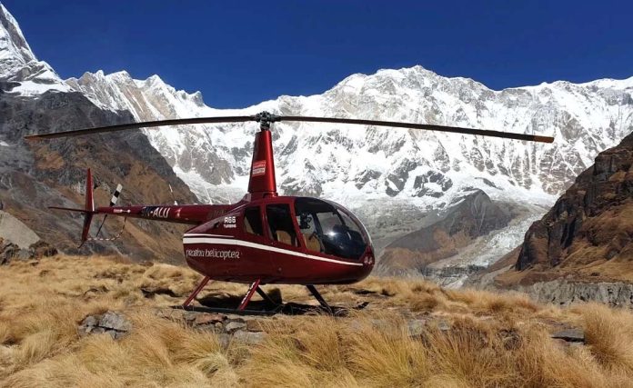 Helicopter companies require registration before flying in Nepal's Annapurna area