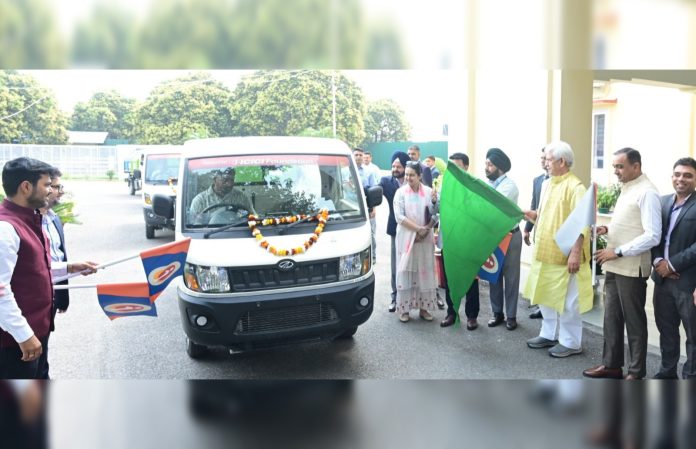 LG Sinha Flags Off Garbage Collection Fleet to Enhance Cleanliness in Jammu