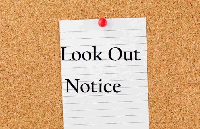Look out notice
