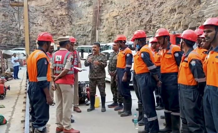 Telangana tunnel collapse: Search ops underway to locate seven missing persons Telangana tunnel collapse: Search ops underway to locate seven missing persons