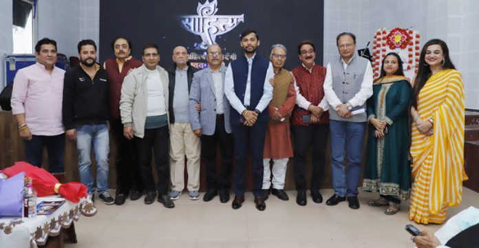 Chief guest and others at the screening of biopic documentary on Pran Kishore Kaul. Chief guest and others at the screening of biopic documentary on Pran Kishore Kaul.