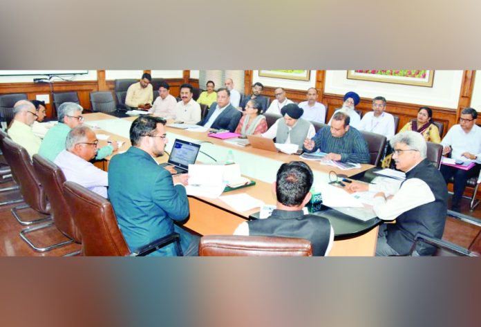 cs Chief Secretary chairing a meeting on Tuesday.