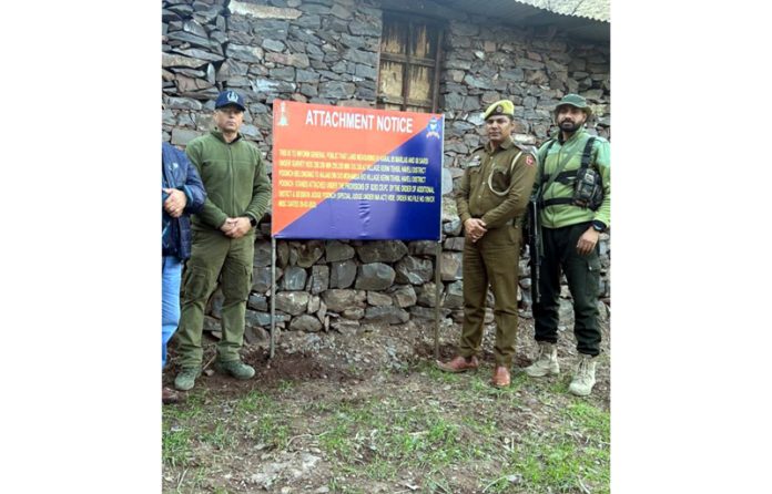 Property of a terrorist attached in Poonch. Property of a terrorist attached in Poonch.