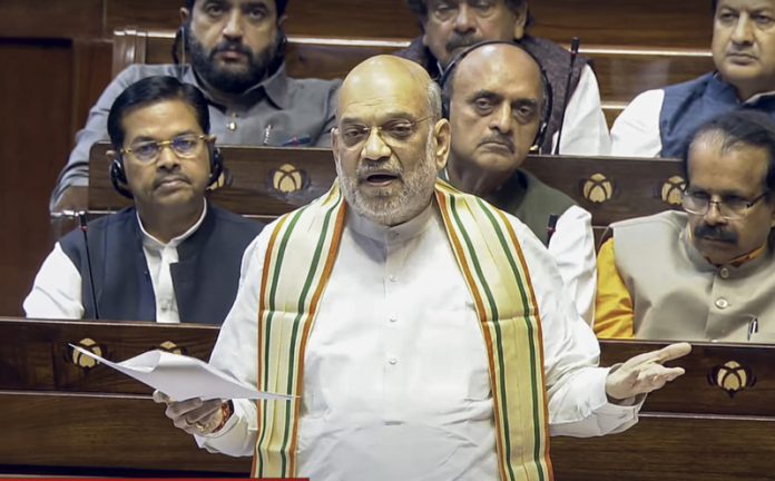 Union Home Minister Amit Shah speaks in the Rajya Sabha. Union Home Minister Amit Shah speaks in the Rajya Sabha.