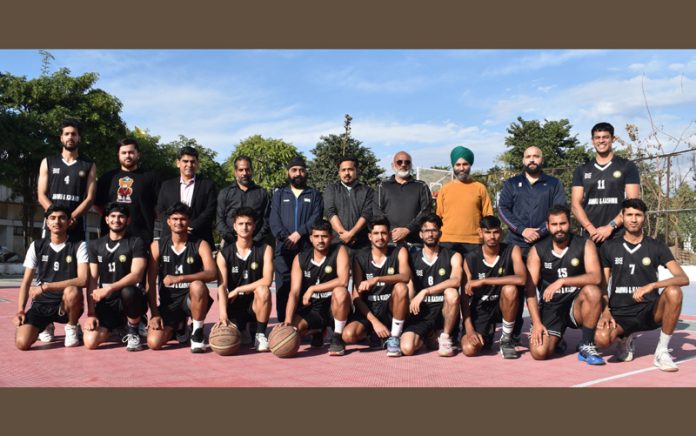 J&K U-23 Men's Basketball team posing for group photograph. J&K U-23 Men's Basketball team posing for group photograph.