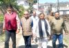 BJP president for JKUT Sat Sharma during visit to Nagrota constituency.
