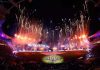 Glittering lights at the opening ceremony of IPL 2025 in Kolkata on Saturday.