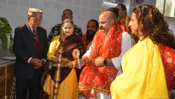 MLA Yudhvir Sethi inaugurating a function at JKAACL to celebrate Holi. MLA Yudhvir Sethi inaugurating a function at JKAACL to celebrate Holi.