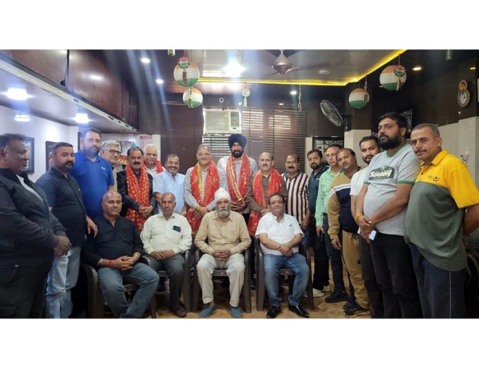 Former Dy CM, Kavinder Gupta during a programme organized by Vegetable and Fruit Mandi Association at Narwal on Wednesday. Former Dy CM, Kavinder Gupta during a programme organized by Vegetable and Fruit Mandi Association at Narwal on Wednesday.