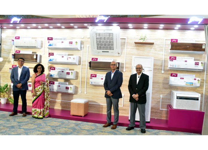 Kamal Nandi, Business Head of Godrej Enterprises Group, launching new ACs on Wednesday.