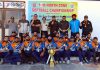 J&K Softball team posing along with trophy in Fatehgarh, Punjab.