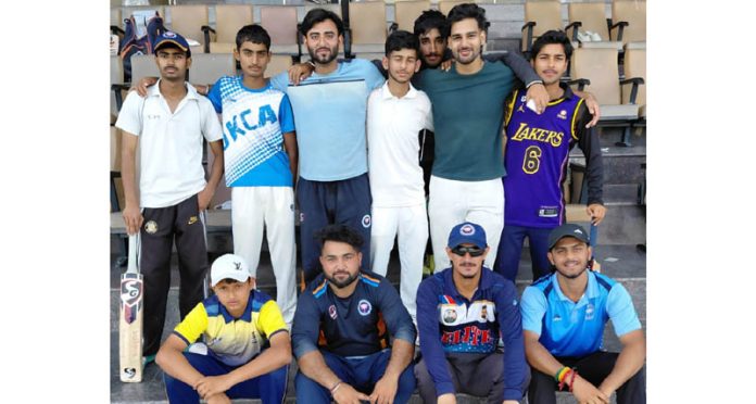 Players posing during a match at Jammu. Players posing during a match at Jammu.