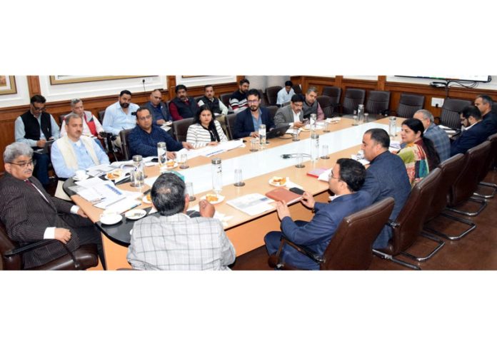 CS Atal Dulloo chairing a meeting on Sunday. CS Atal Dulloo chairing a meeting on Sunday.