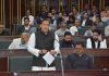 Agriculture Minister Javed Dar replying to a question in Assembly.