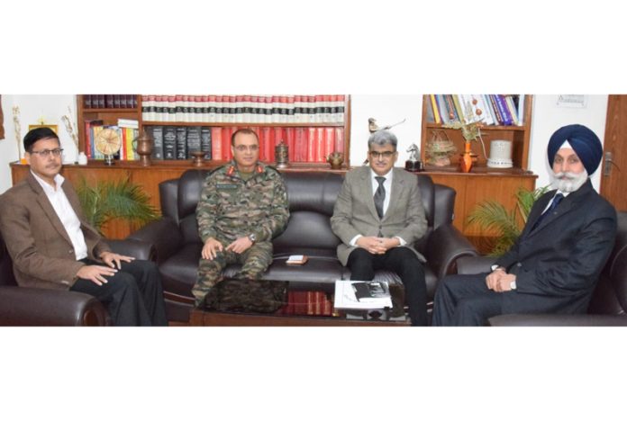 CS Atal Dulloo during meeting with Navin Sachdeva, GOC 16 Corps on Tuesday. CS Atal Dulloo during meeting with Navin Sachdeva, GOC 16 Corps on Tuesday.