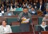 Minister Javed Rana speaking in Assembly on Wednesday.