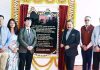 Union Minister Dr. Jitendra Singh laying the foundation stone of the new permanent campus of "North East Centre for Technology Application & Reach" (NECTAR) at Shillong on Thursday.