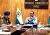 Div Com Ramesh Kumar chairing a meeting on Wednesday.