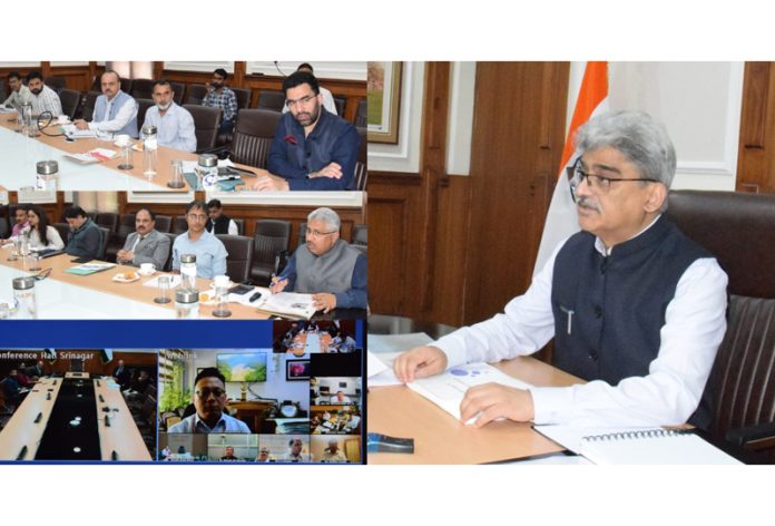 Chief Secretary chairing a meeting on Wednesday.