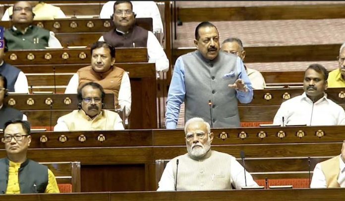 Union Minister Dr. Jitendra Singh speaking in the Rajya Sabha on Thursday. Union Minister Dr. Jitendra Singh speaking in the Rajya Sabha on Thursday.