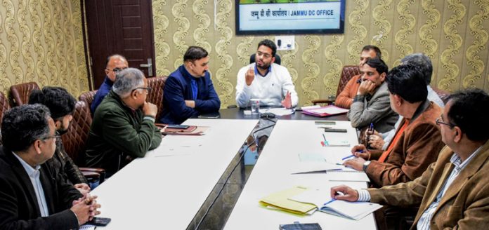 DC Jammu chairing a meeting on Tuesday. DC Jammu chairing a meeting on Tuesday.