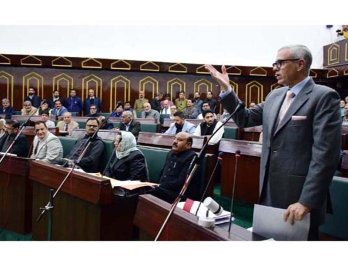 Chief Minister speaking in Assembly on Wednesday.