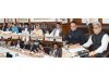 Union Secy and Chief Secy chairing a meeting of officers on Monday.
