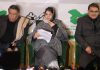 PDP President Mehbooba Mufti during a press conference in Srinagar on Monday. — Excelsior/Shakeel