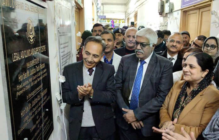 Chief Justice Tashi Rabstan inaugurating Legal Aid Clinic at GMC Srinagar. -Excelsior/Shakeel Chief Justice Tashi Rabstan inaugurating Legal Aid Clinic at GMC Srinagar. -Excelsior/Shakeel