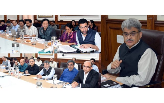 Chief Secretary chairing a meeting on Sunday.