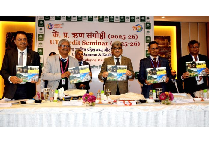 CS Atal Dulloo along with others releasing a compendium during an event at Jammu on Tuesday. CS Atal Dulloo along with others releasing a compendium during an event at Jammu on Tuesday.