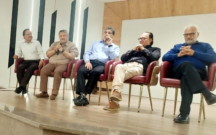 Dignitaries during a program organized by Senior Citizens SS Club Chowadi in Jammu.