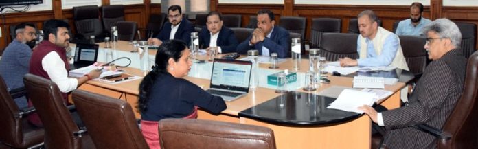 Chief Secretary chairing a meeting on Saturday.