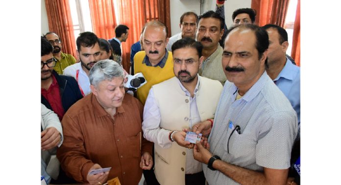 Minister Satish Sharma inaugurating Printing Centre at TC Office on Thursday. Minister Satish Sharma inaugurating Printing Centre at TC Office on Thursday.