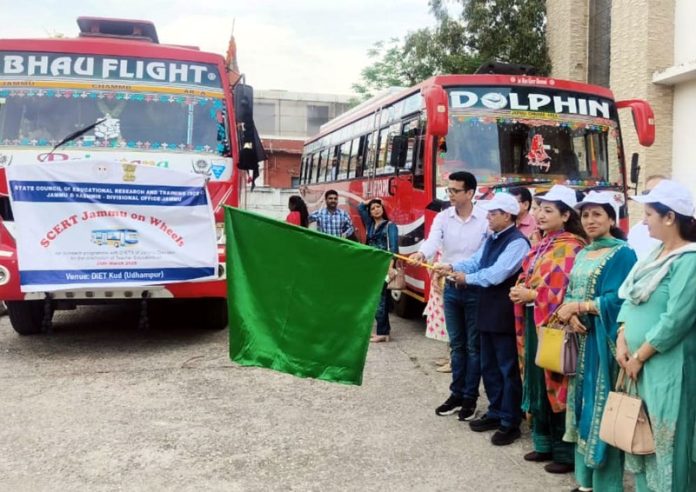 ACS Shantmanu flagging off “SCERT Jammu on Wheels.” ACS Shantmanu flagging off “SCERT Jammu on Wheels.”