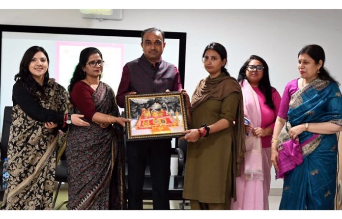 Divisional Commissioner Jammu Ramesh Kumar along with prominent women during an event in Jammu.