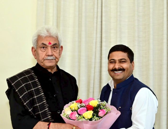 Gaurav Gupta during meeting with LG.