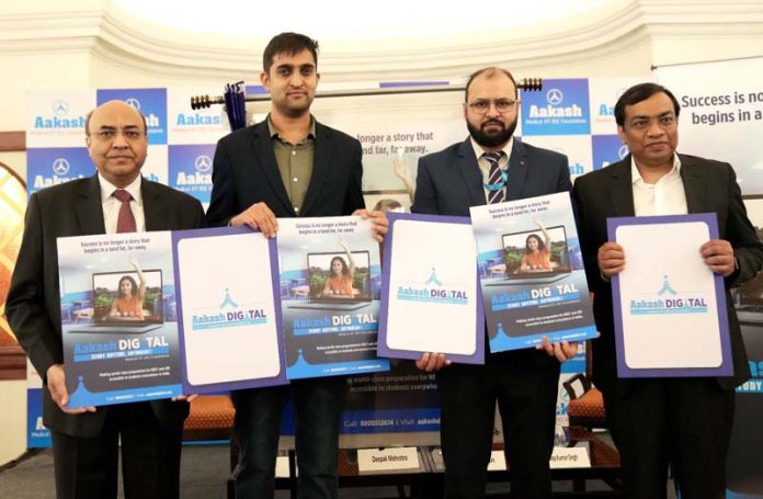 Deepak Mehrotra, MD & CEO, Aakash Educational Services Limited launching 'Aakash Digital' platform on Wednesday.