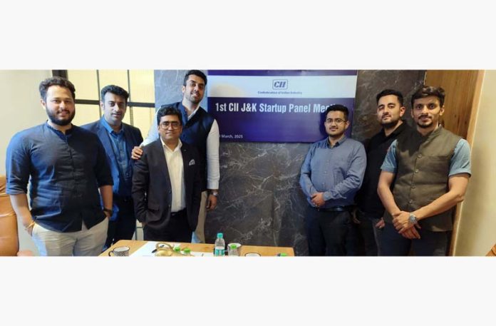 Members of Startup panel posing during a function organized in Jammu on Wednesday.