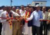 DDC member Suresh Sharma inaugurating development works in Panchayat Barui of Block Maira Mandrian.